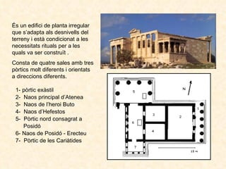 És un edifici de planta irregular que s’adapta als desnivells del terreny i està condicionat a les necessitats rituals per...