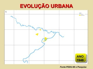 Fonte:PDDU-86 e Pesquisa  EVOLUÇÃO URBANA ANO 1948 