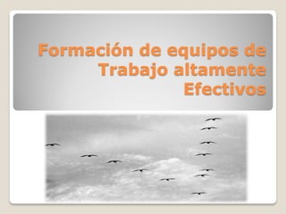 Formación de equipos de
Trabajo altamente
Efectivos
 