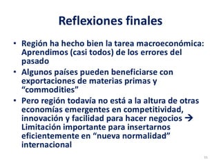La Economìa Internacional, Situaciòn y retos de corto plazo