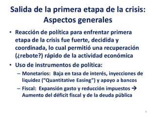 La Economìa Internacional, Situaciòn y retos de corto plazo