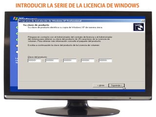 INTRODUCIR LA SERIE DE LA LICENCIA DE WINDOWS
 