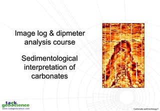 Carbonate sedimentology/1
Image log & dipmeter
analysis course
Sedimentological
interpretation of
carbonates
 