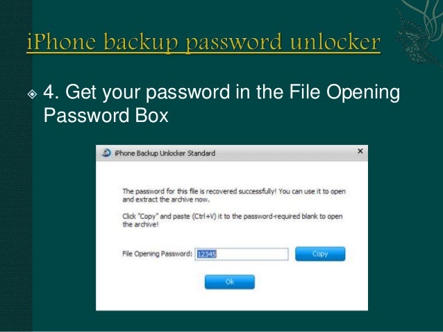 Iphone Backup Password Unlocker