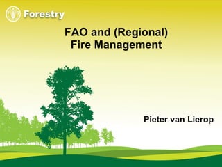 FAO and (Regional) Fire Management Pieter van Lierop 