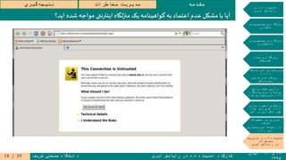 ۱۹‫و‬۲۰‫آبان‬
۱۳۹۵
‫ابری‬ ‫رایانش‬ ‫در‬ ‫داده‬ ‫امنیت‬ ‫کارگاه‬‫شریف‬ ‫صنعتی‬ ‫دانشگاه‬
‫مقدمه‬‫مخاطرات‬ ‫مدیریت‬‫گیری‬‫نتیجه‬
‫در‬ ‫داده‬ ‫امنیت‬
‫ابری‬ ‫رایانش‬
‫جستجوپذیر‬ ‫رمزگذاری‬
‫متقارن‬
‫جستجوپذیر‬ ‫رمزگذاری‬
‫نامتقارن‬
‫تمام‬ ‫رمزگذاری‬
‫همریخت‬
‫پایگاه‬ ‫امن‬ ‫سپاری‬‫برون‬
‫و‬ ‫داده‬
‫تامین‬ ‫رویکردهای‬
‫محرمانگی‬
‫پاسخ‬ ‫صحت‬ ‫وارسی‬
‫پایگاه‬ ‫روی‬ ‫پرسمان‬
‫شده‬ ‫سپاری‬‫برون‬ ‫داده‬
‫سازی‬ ‫ذخیره‬ ‫روشهای‬
‫شده‬ ‫رمز‬ ‫های‬ ‫داده‬
‫ابر‬ ‫در‬ ‫تکراری‬ ‫غیر‬
‫محصوالت‬ ‫بر‬ ‫مروری‬
‫موجود‬
‫سپاری‬‫برون‬ ‫زمینه‬ ‫در‬
‫داده‬ ‫امن‬
‫مدیریت‬ ‫و‬ ‫داده‬ ‫امنیت‬
‫مخاطرات‬
‫رایانش‬ ‫در‬‫ابری‬
‫آیا‬‫شده‬ ‫مواجه‬ ‫اینترنتی‬ ‫منزلگاه‬ ‫یک‬ ‫گواهینامه‬‫به‬ ‫اعتماد‬ ‫عدم‬ ‫مشکل‬ ‫با‬‫اید‬‫؟‬
55/18
 