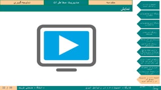 ۱۹‫و‬۲۰‫آبان‬
۱۳۹۵
‫ابری‬ ‫رایانش‬ ‫در‬ ‫داده‬ ‫امنیت‬ ‫کارگاه‬‫شریف‬ ‫صنعتی‬ ‫دانشگاه‬
‫مقدمه‬‫مخاطرات‬ ‫مدیریت‬‫گیری‬‫نتیجه‬
‫در‬ ‫داده‬ ‫امنیت‬
‫ابری‬ ‫رایانش‬
‫جستجوپذیر‬ ‫رمزگذاری‬
‫متقارن‬
‫جستجوپذیر‬ ‫رمزگذاری‬
‫نامتقارن‬
‫تمام‬ ‫رمزگذاری‬
‫همریخت‬
‫پایگاه‬ ‫امن‬ ‫سپاری‬‫برون‬
‫و‬ ‫داده‬
‫تامین‬ ‫رویکردهای‬
‫محرمانگی‬
‫پاسخ‬ ‫صحت‬ ‫وارسی‬
‫پایگاه‬ ‫روی‬ ‫پرسمان‬
‫شده‬ ‫سپاری‬‫برون‬ ‫داده‬
‫سازی‬ ‫ذخیره‬ ‫روشهای‬
‫شده‬ ‫رمز‬ ‫های‬ ‫داده‬
‫ابر‬ ‫در‬ ‫تکراری‬ ‫غیر‬
‫محصوالت‬ ‫بر‬ ‫مروری‬
‫موجود‬
‫سپاری‬‫برون‬ ‫زمینه‬ ‫در‬
‫داده‬ ‫امن‬
‫مدیریت‬ ‫و‬ ‫داده‬ ‫امنیت‬
‫مخاطرات‬
‫ابری‬ ‫رایانش‬ ‫در‬
‫نمایش‬
55/22
 