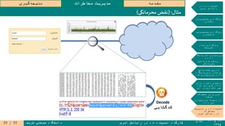 ۱۹‫و‬۲۰‫آبان‬
۱۳۹۵
‫ابری‬ ‫رایانش‬ ‫در‬ ‫داده‬ ‫امنیت‬ ‫کارگاه‬‫شریف‬ ‫صنعتی‬ ‫دانشگاه‬
‫مقدمه‬‫مخاطرات‬ ‫مدیریت‬‫گیری‬‫نتیجه‬
‫در‬ ‫داده‬ ‫امنیت‬
‫ابری‬ ‫رایانش‬
‫جستجوپذیر‬ ‫رمزگذاری‬
‫متقارن‬
‫جستجوپذیر‬ ‫رمزگذاری‬
‫نامتقارن‬
‫تمام‬ ‫رمزگذاری‬
‫همریخت‬
‫پایگاه‬ ‫امن‬ ‫سپاری‬‫برون‬
‫و‬ ‫داده‬
‫تامین‬ ‫رویکردهای‬
‫محرمانگی‬
‫پاسخ‬ ‫صحت‬ ‫وارسی‬
‫پایگاه‬ ‫روی‬ ‫پرسمان‬
‫شده‬ ‫سپاری‬‫برون‬ ‫داده‬
‫سازی‬ ‫ذخیره‬ ‫روشهای‬
‫شده‬ ‫رمز‬ ‫های‬ ‫داده‬
‫ابر‬ ‫در‬ ‫تکراری‬ ‫غیر‬
‫محصوالت‬ ‫بر‬ ‫مروری‬
‫موجود‬
‫سپاری‬‫برون‬ ‫زمینه‬ ‫در‬
‫داده‬ ‫امن‬
‫مدیریت‬ ‫و‬ ‫داده‬ ‫امنیت‬
‫مخاطرات‬
‫ابری‬ ‫رایانش‬ ‫در‬
‫مثال‬( :‫نقض‬‫محرمانگی‬)
Decode
‫کدگشایی‬
55/29
 