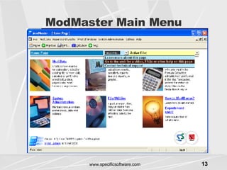 ModMaster Main Menu 