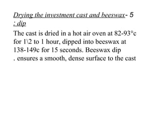 Cast Drying Principles 9 labotarory procedures for framework construction | PPT