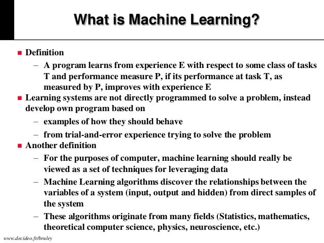 Big data and machine learning