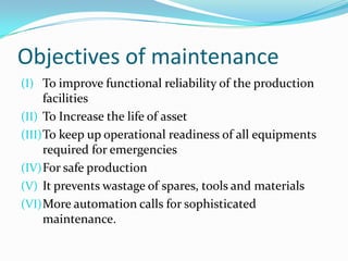 9. maintenance management | PPTX