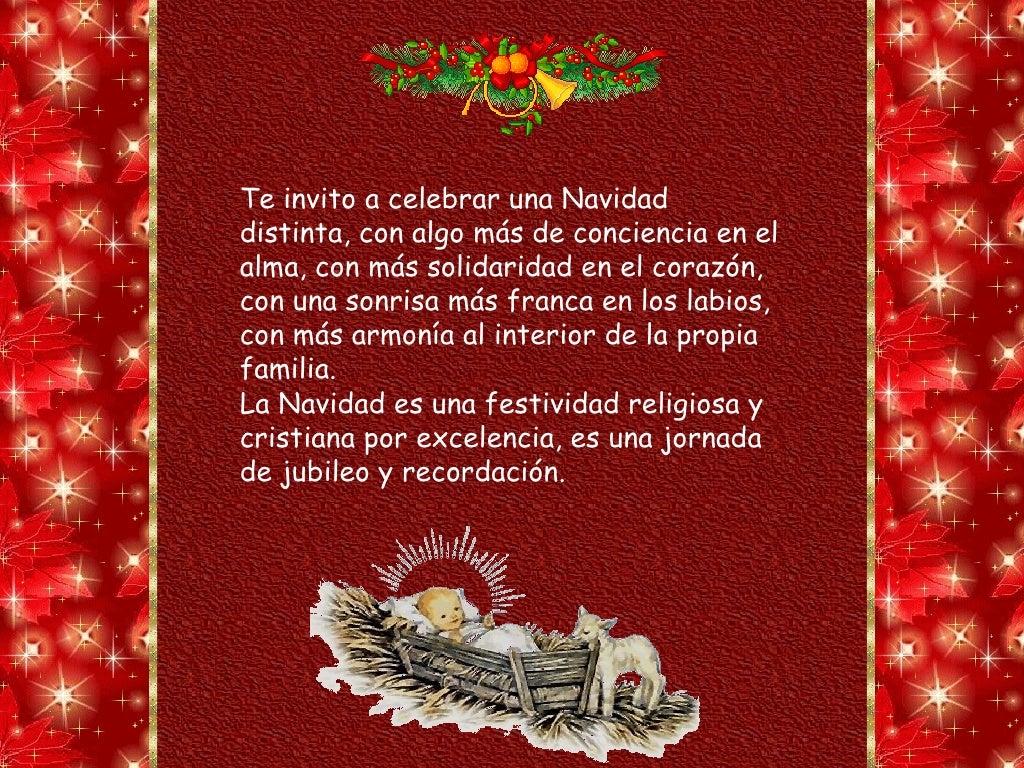 Mi mensaje navideño: La navidad es una festividad religiosa y cristia…