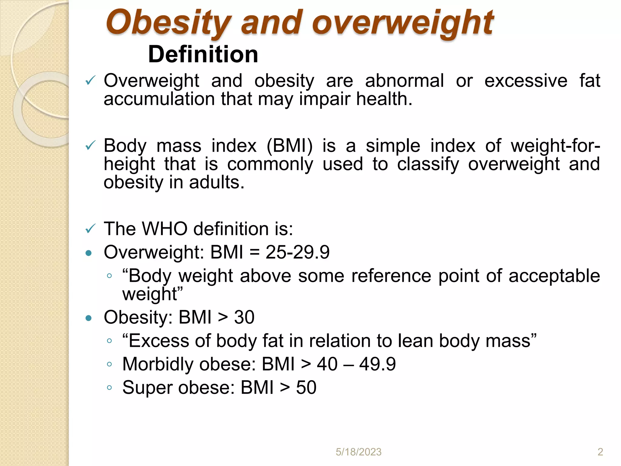 Obesity of Definition: Unraveling Causes, Myths, and Solutions