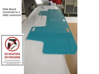 Slide Board
converted to a
table extension
 