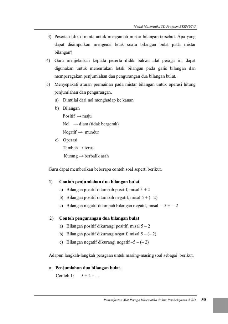 Pemanfaatan Alat Peraga Matematika Dalam Pembelajaran di SD