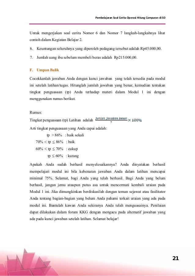 9.pembelajaran soal cerita operasi hitung 