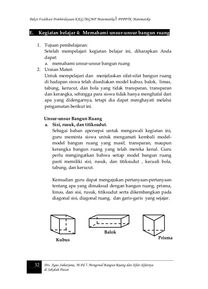 Gambar Bangun Ruang Dan Sifat Sifatnya - Berbagai Ruang