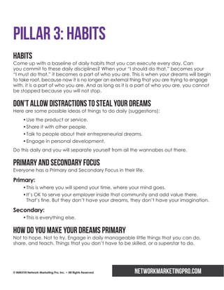 The Nine Pillars to Success Workbook PDF