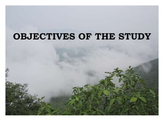 OBJECTIVES OF THE STUDY
 
