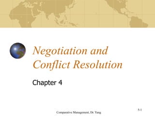 Negotiation and Conflict Resolution Chapter 4 5-1 