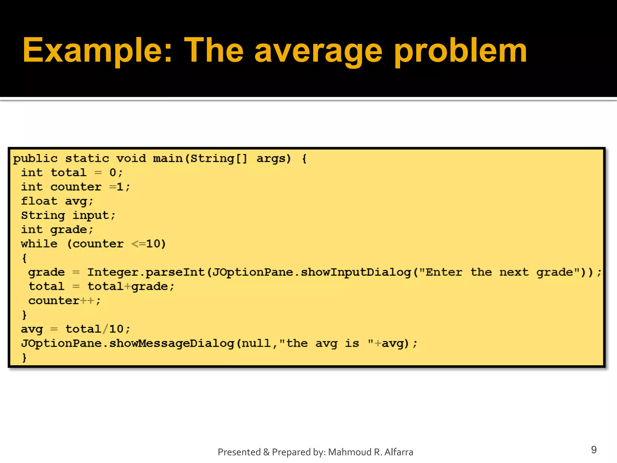 Computer Programming, Loops using Java | PPT