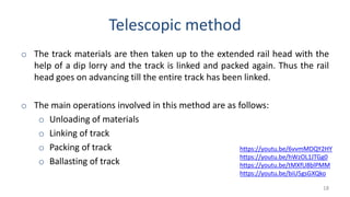 Telescopic Method Comprehensive Guide to Railway Track Construction and Engineering | PDF
