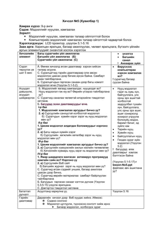9 r angi no5 medeelliig nuutslah hamgaalah | PDF