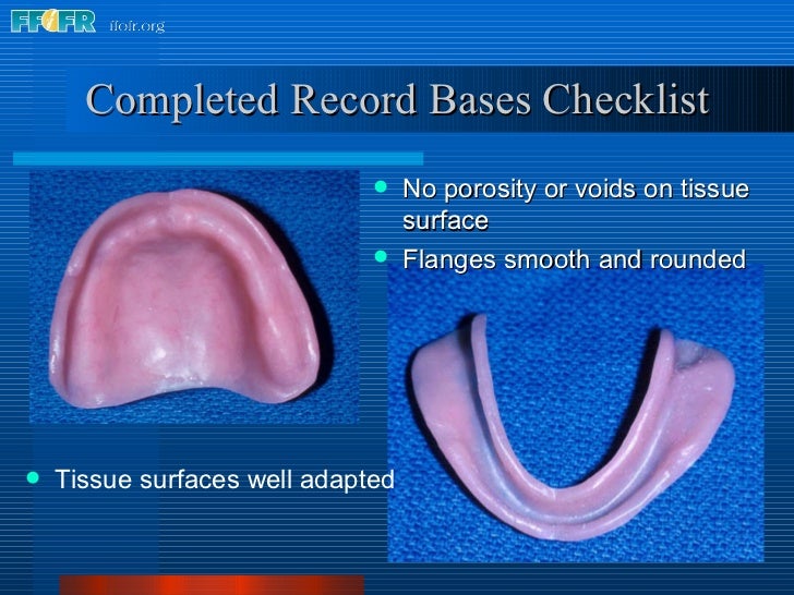 9.record base and wax rim fabrication