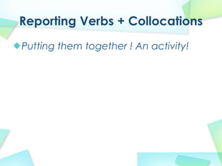 Putting them together ! An activity!
 