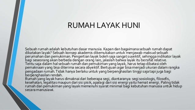 Rumah Layak Huni