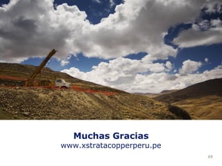 69
Muchas Gracias
www.xstratacopperperu.pe
 