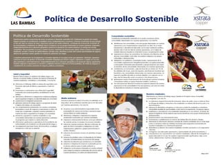 7
Política de Desarrollo Sostenible
 