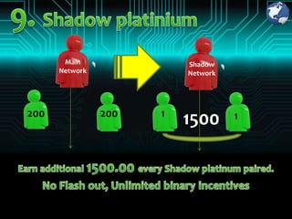 Main               Shadow
      Network             Network




200             200   1
                          1500      1
 
