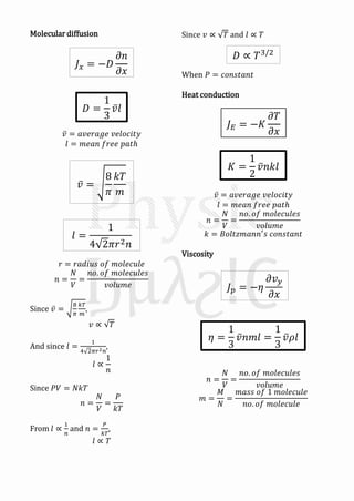 9). transport phenomena (finished) | PDF
