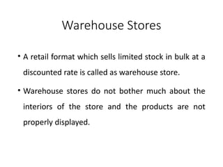 Retail Outlet Format 9-Types of Retail Outlets (1).pptx to every important | PPTX