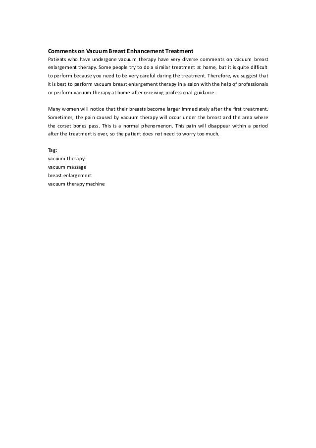 Vacuum therapy nonsurgical breast enlargement and butt lift method