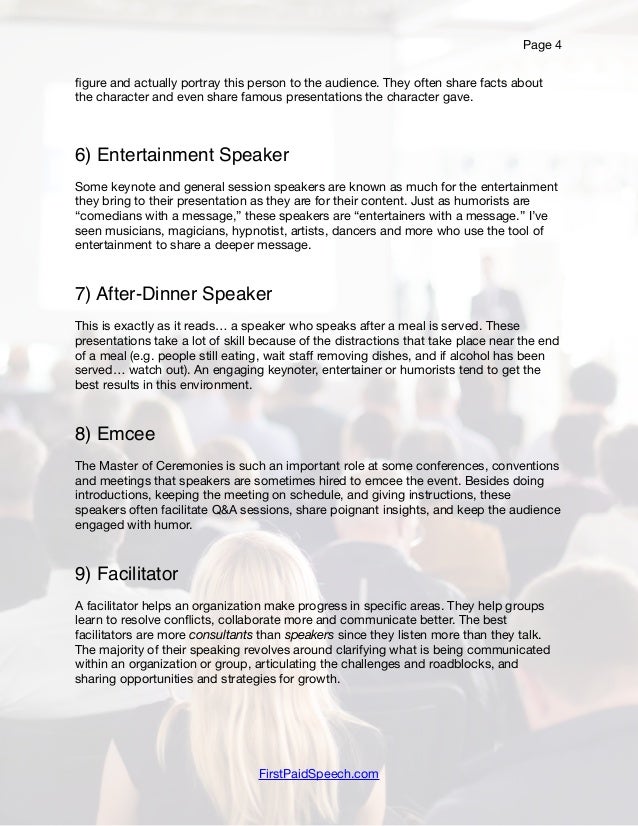 paid speaker