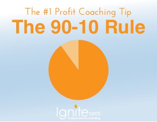 The #1 Profit Coaching Tip 
The 90-10 Rule 
 