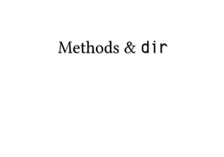 Methods &Methods & dirdir
 