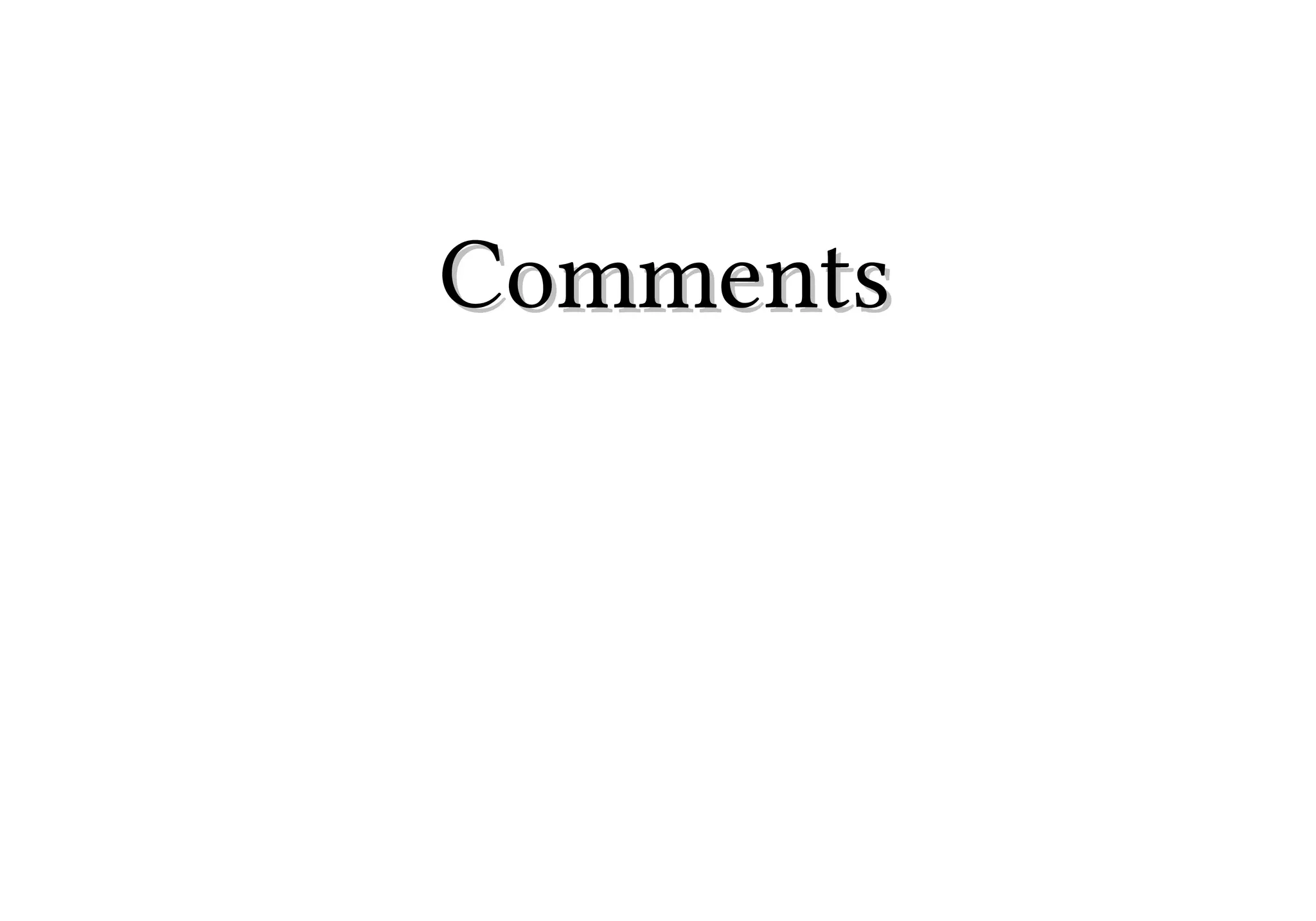 Comments

 
