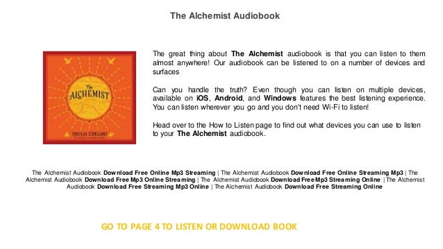 The Alchemist Online Story Books With Audio
