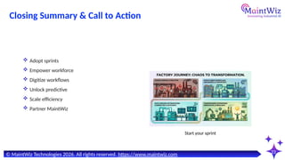 90-Day Asset Reliability Sprint Plan: From Reactive Maintenance to ...