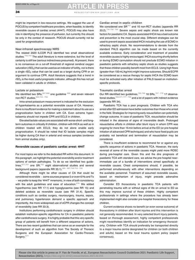 European Resuscitation Council Guidelines 2021 Paediatric Life Support