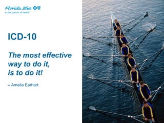 12
ICD-10
The most effective
way to do it,
is to do it!
– Amelia Earhart
 
