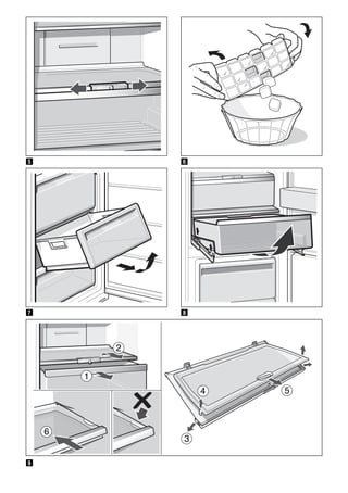 tr
85
Arıza Muhtemel sebebi Giderilmesi
Dondurucu bölmesinin
derecesi çok sıcak.
Cihazın çok sık
açılması.
Cihazı gereksiz açmayınız.
Hava giriş ve çıkış
deliklerinin önü
kapanmış.
Engeller giderilmelidir.
Çok miktarda taze
besin donduruldu.
Azami dondurma kapasitesi
aşılmamalıdır.
Dondurucu
bölümünün kapısı
uzun süre açık kaldı;
artık ayarlanmış
sıcaklığa ulaşılamıyor.
No Frost sistemindeki
evaporatör (soğuk
üretici) aşırı oranda
buz tutmuş ve bu
nedenle tam otomatik
buz çözme işlemini
yapamıyor.
Evaporatörün buzunu çözmek için,
dondurulmuş besinleri çekmeceler
veye içine kondukları gözler ile
birlikte cihazdan dışarı çıkarınız ve
iyice izole ederek, serin bir yerde
muhafaza ediniz.
Cihazı kapatınız ve iteleyerek
duvardan uzaklaştırınız. Cihazın
kapısı açık bırakılmalıdır.
Yaklaşık 20 dakika sonra, eriyen su
cihazın arka yüzündeki buharlaşma
kabının içine akmaya başlar.
Resim +
Bu işlem esnasında buharlaşma
kabının taşmasını önlemek için,
eriyen suyu bir sünger ile emerek
kabın boşlmasını sağlayınız.
Buharlaşma kabına artık buz suyu
eriyip akmayınca, evaporatörün buzu
çözülmüş demektir. Cihazın içini
temizleyiniz. Cihazı tekrar çalıştırınız.
 