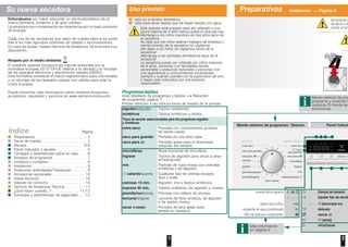 1 2
Panel indicadMando selector de programas / Descon.
Programas/tejidos
Vista detallada de programas y tejidos Resumen
de programas, página 7.
Prestar atención a las instrucciones de lavado de la prenda.
algodón/algodão Tejidos resistentes.
sintéticos Tejidos sintéticos o mixtos.
Tipos de secado seleccionables para los programas algodón
y sintéticos:
extra seco Prendas con componentes gruesos
de varias capas.
seco para guardar Prendas de una sola capa.
seco para Prendas aptas para el planchado
después del secado.
microfibras Ropa funcional de microfibra.
higiene Tejidos de algodón para secar a altas
temperaturas.
mix Partidas de ropa mixtas con prendas
sintéticas y de algodón.
caliente/quente Cualquier tipo de prenda excepto
lana y seda.
camisas 15 min. Algodón, lino y tejidos sintéticos.
express 40 min. Tejidos sintéticos, de algodón o mixtos.
plumíferios/penas Prendas con relleno de plumas.
lenceria/lingerie Lencería de fibra sintética, de algodón
o de tejidos mixtos.
secar c/cesto Prendas de lana aptas para
lavado en lavadora.
Su nueva secadora
Enhorabuena por haber adquirido un electrodoméstico de la
marca Siemens, moderno y de gran calidad.
La secadora por condensación se caracteriza por su bajo consumo
de energía.
Cada una de las secadoras que salen de nuestra fábrica es some-
tida a los más rigurosos controles de calidad y funcionamiento.
En caso de dudas, nuestro Servicio de Asistencia Técnica está a su
disposición.
Respeto por el medio ambiente
El presente aparato incorpora las marcas prescritas por la
normativa europea 2012/19/UE relativa a la retirada y el reciclaje
de los aparatos eléctricos y electrónicos usados (WEEE).
Esta normativa constituye el marco reglamentario para una retirada
y un reciclaje de los aparatos usados con validez para toda la
Unión Europea.
Puede encontrar más información sobre nuestros productos,
accesorios, repuestos y servicios en www.siemens-home.com
Uso previsto Preparativos
sólo en el ámbito doméstico,
sólo para secar tejidos que se hayan lavado con agua.
Este aparato está previsto para ser utilizado a una
altura máxima de 4.000 metros sobre el nivel del mar.
Mantenga a los niños menores de tres años lejos de
la secadora.
No deje que los niños realicen trabajos de limpieza o
mantenimiento de la secadora sin vigilancia.
¡No dejar a los niños sin vigilancia cerca de la
secadora!
¡Mantenga a los animales domésticos lejos de la
secadora!
La secadora puede ser utilizada por niños mayores
de 8 años, personas con facultades físicas,
sensoriales o psíquicas reducidas y personas con
una experiencia o conocimientos insuficientes
siempre y cuando cuenten con la supervisión de otro
o hayan sido instruidos por una persona
responsable.
Índice Página
Preparativos . . . . . . . . . . . . . . . . . . . . . . . . 2
Panel de mando . . . . . . . . . . . . . . . . . . . . . . 2
Secado . . . . . . . . . . . . . . . . . . . . . . . . . . 3/4
Panel indicador y ajustes . . . . . . . . . . . . . . . 5
Consejos y advertencias sobre la ropa . . . . 6
Sinopsis de programas . . . . . . . . . . . . . . . . 7
Limpieza y cuidados. . . . . . . . . . . . . . . . . . . 8
Instalación . . . . . . . . . . . . . . . . . . . . . . . . . . 9
Protección antiheladas/Transporte. . . . . . . . 9
Accesorios opcionales . . . . . . . . . . . . . . . . 10
Datos técnicos . . . . . . . . . . . . . . . . . . . . . . 10
Valores de consumo . . . . . . . . . . . . . . . . . 10
Servicio de Asistencia Técnica . . . . . . . . . . 11
¿Qué hacer cuando...? . . . . . . . . . . . . . 11/12
Consejos y advertencias de seguridad . . . 13
No conectar n
de daños o de
¡Avisar al Ser
Instalación Página 9.
avance del programa (tiempo de secado)
- - (ajustar tipo de secad
seguro para niños - (terminado en)
recipiente de agua condensada delicado
filtro de pelusas/condensador menos
(señal)
inicio/pausa
Mando selector de pro
programa y conectar/d
máquina. El mando se
direcciones.
Más información
en página 5
 
