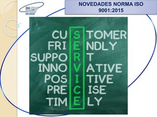 NOVEDADES NORMA ISO
9001:2015
 
