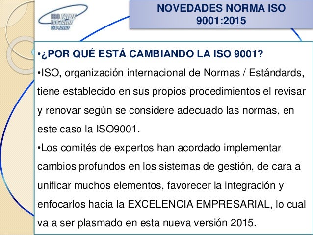 Nueva Norma Iso 9001 2015
