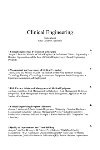 Clinical Engineering Notebook Clinical Engineering Principles and Applications in Engineering 1st ...